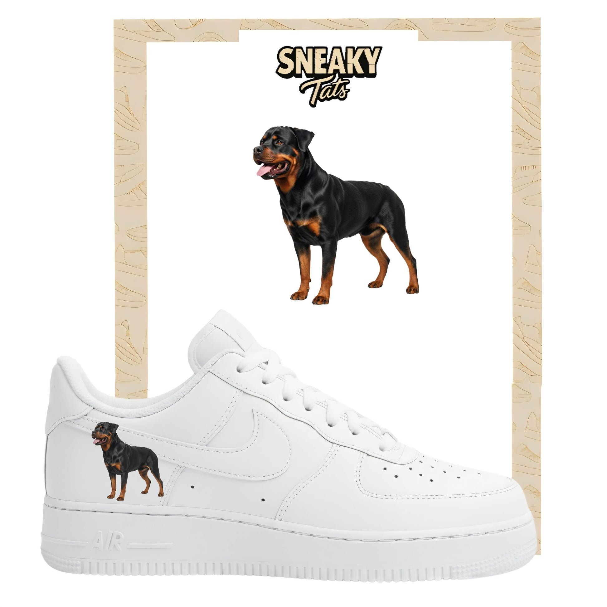 Bügelfolie für Nike Air force 1 und Jordan Rottweiler