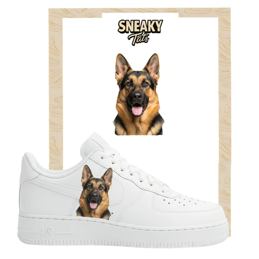 Bügelfolie für Nike Air force 1 und Jordan Schäferhund