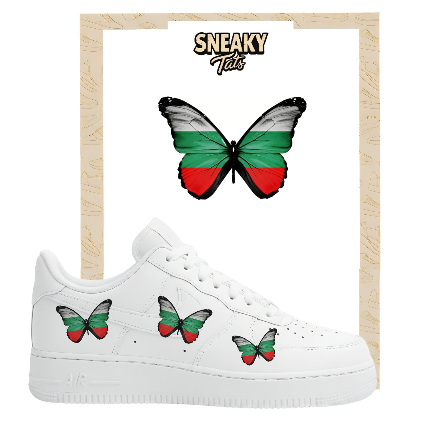 Bügelfolie für Nike Air force 1 und Jordan Schmetterlinge Bulgarien