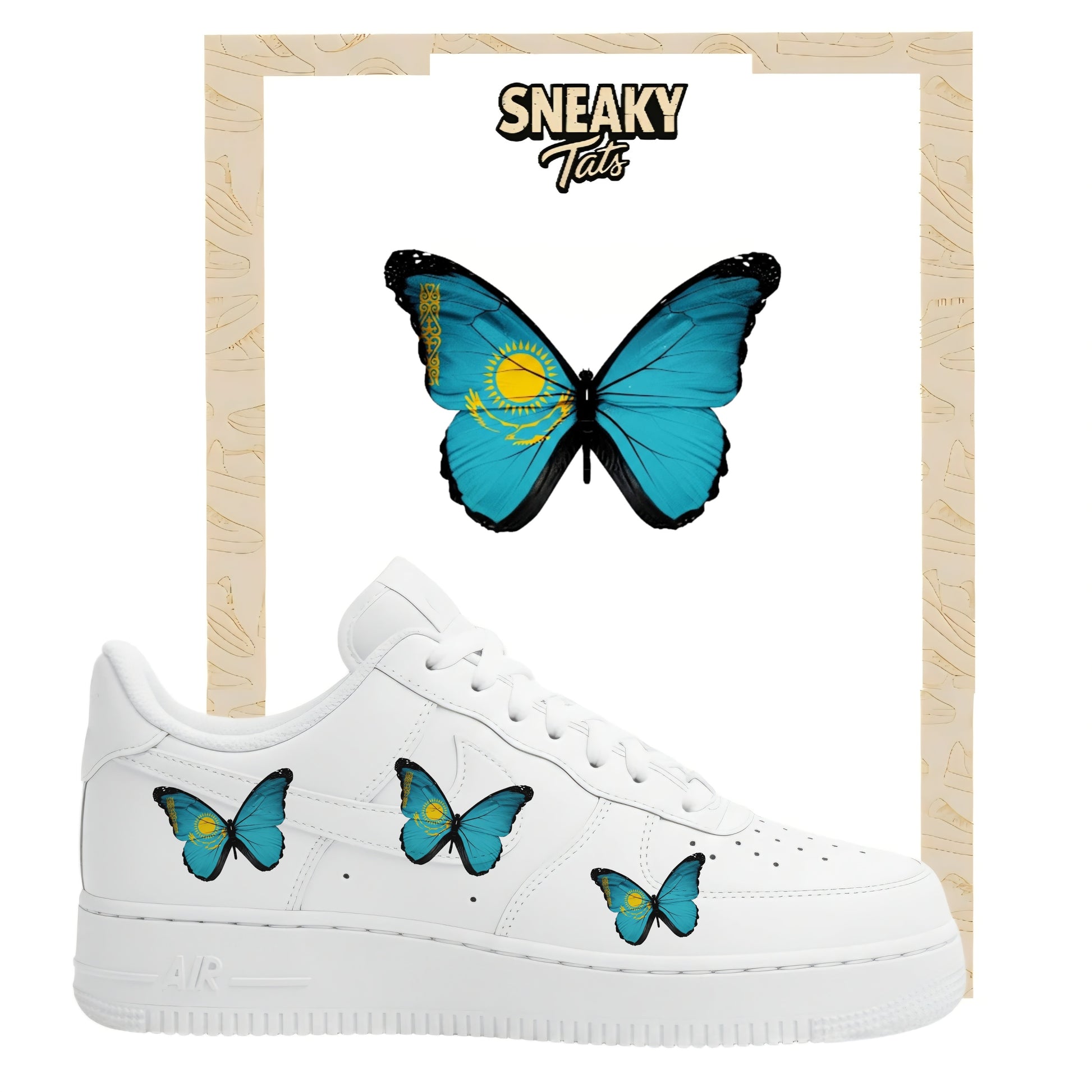 Bügelfolie für Nike Air force 1 und Jordan Schmetterlinge Kasachstan