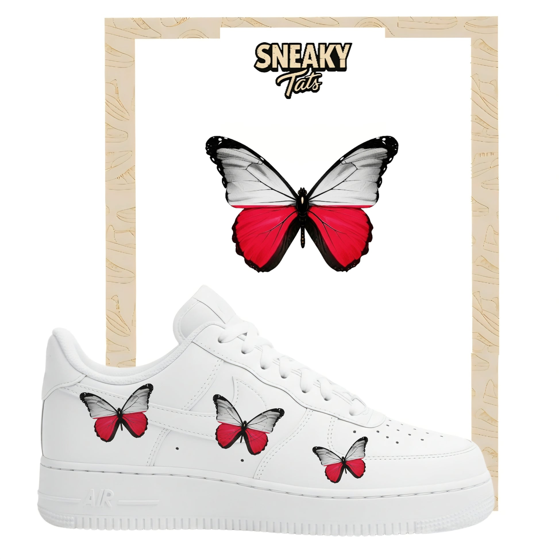 Bügelfolie für Nike Air force 1 und Jordan Schmetterlinge Polen