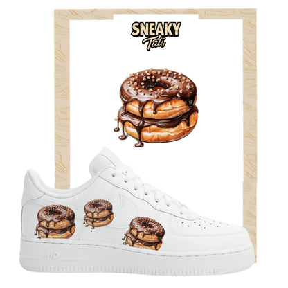 Bügelfolien für Nike Air force 1 und Jordan Schoko Donut