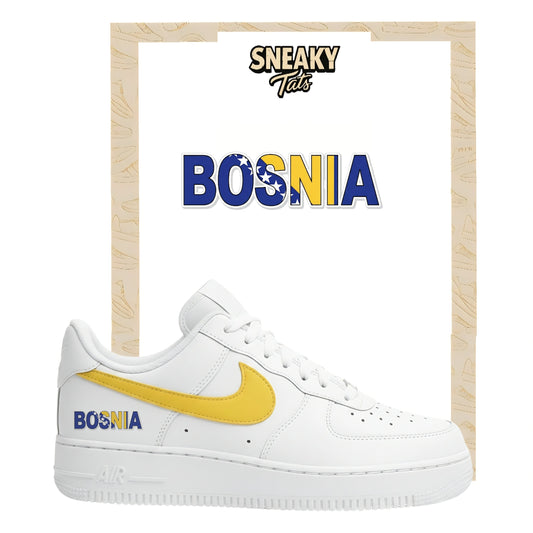 Bügelfolie für Nike Air force 1 und Jordan Schriftzug Bosnia