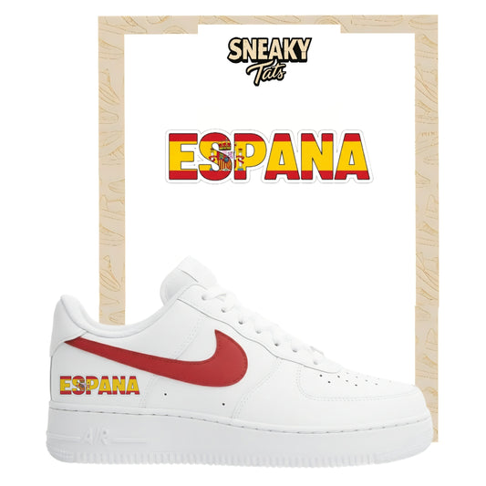 Bügelfolie für Nike Air force 1 und Jordan Schriftzug Espana