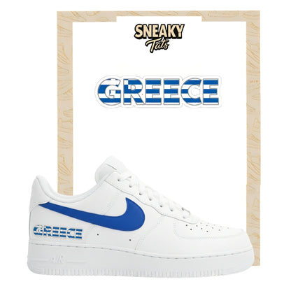 Bügelfolie für Nike Air force 1 und Jordan Schriftzug Greece