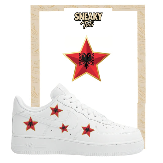 Bügelfolie für Nike Air force 1 und Jordan Stern Albanien