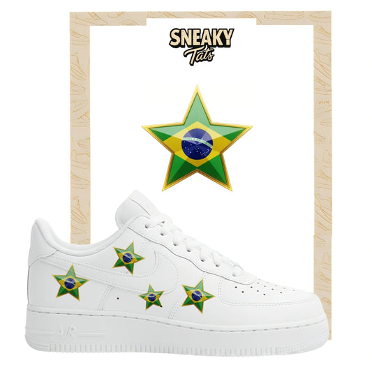 Bügelfolie für Nike Air force 1 und Jordan Stern Brasilien