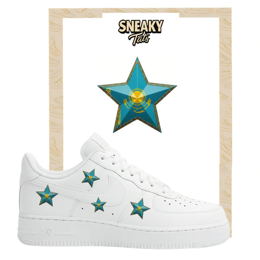 Bügelfolie für Nike Air force 1 und Jordan Stern Kasachstan