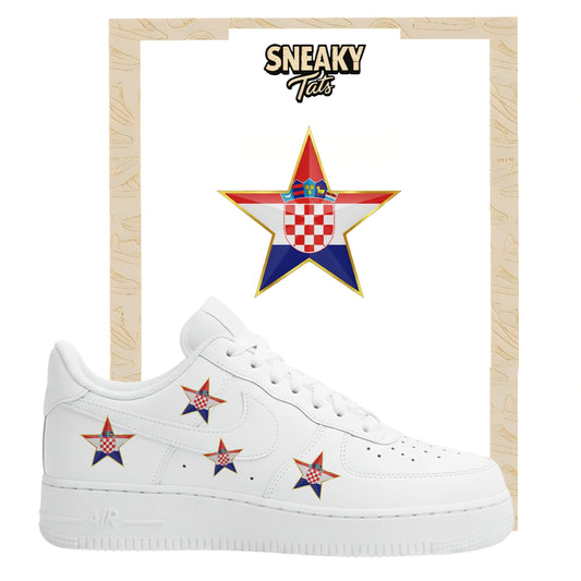 Bügelfolie für Nike Air force 1 und Jordan Stern Kroatien