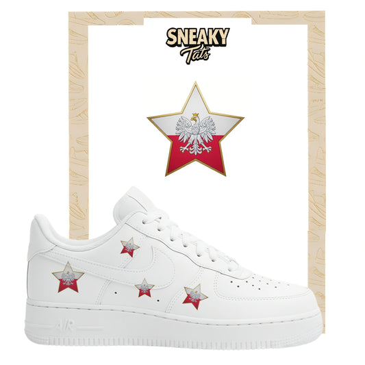 Bügelfolie für Nike Air force 1 und Jordan Stern Polen