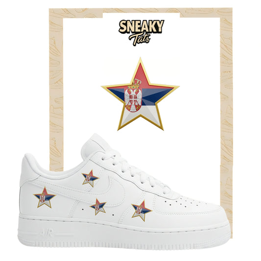 Bügelfolie für Nike Air force 1 und Jordan Stern Serbien