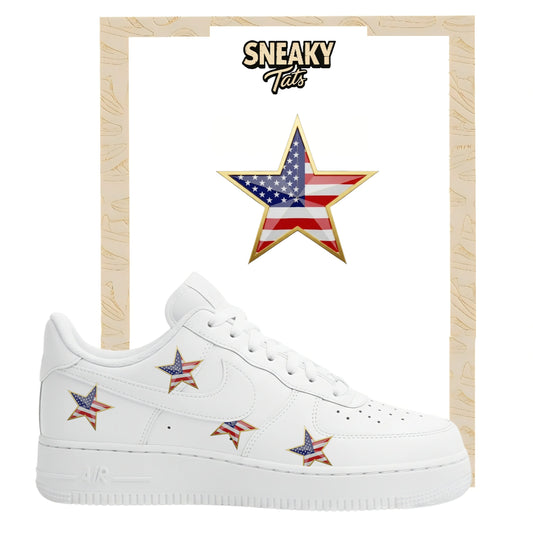 Bügelfolie für Nike Air force 1 und Jordan Stern USA