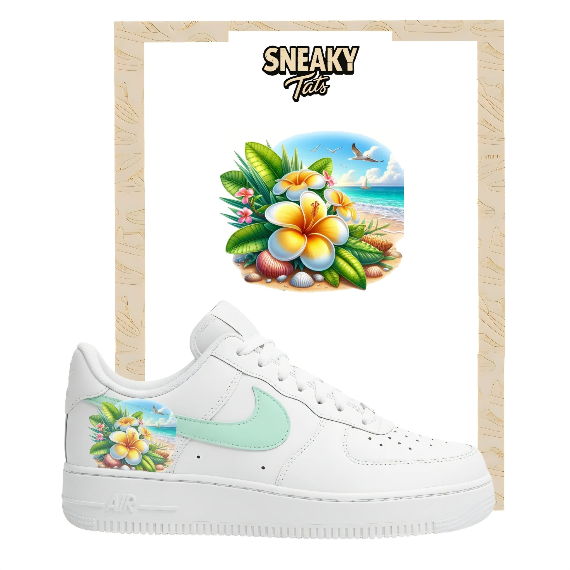 Sneakerfolien für Custom Sneaker Nike Air force 1 und Jordan Strand Blume