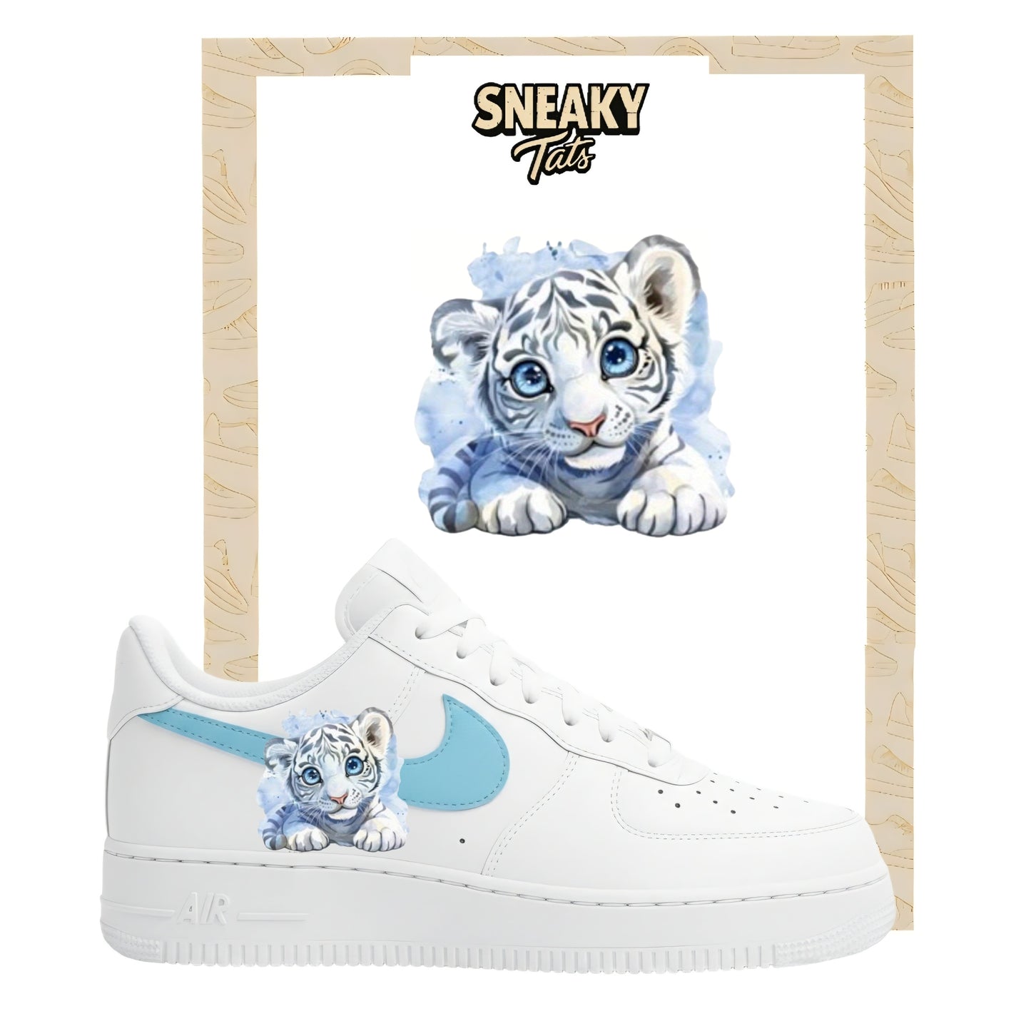 Bügelfolie für Nike Air force 1 und Jordan Tiger