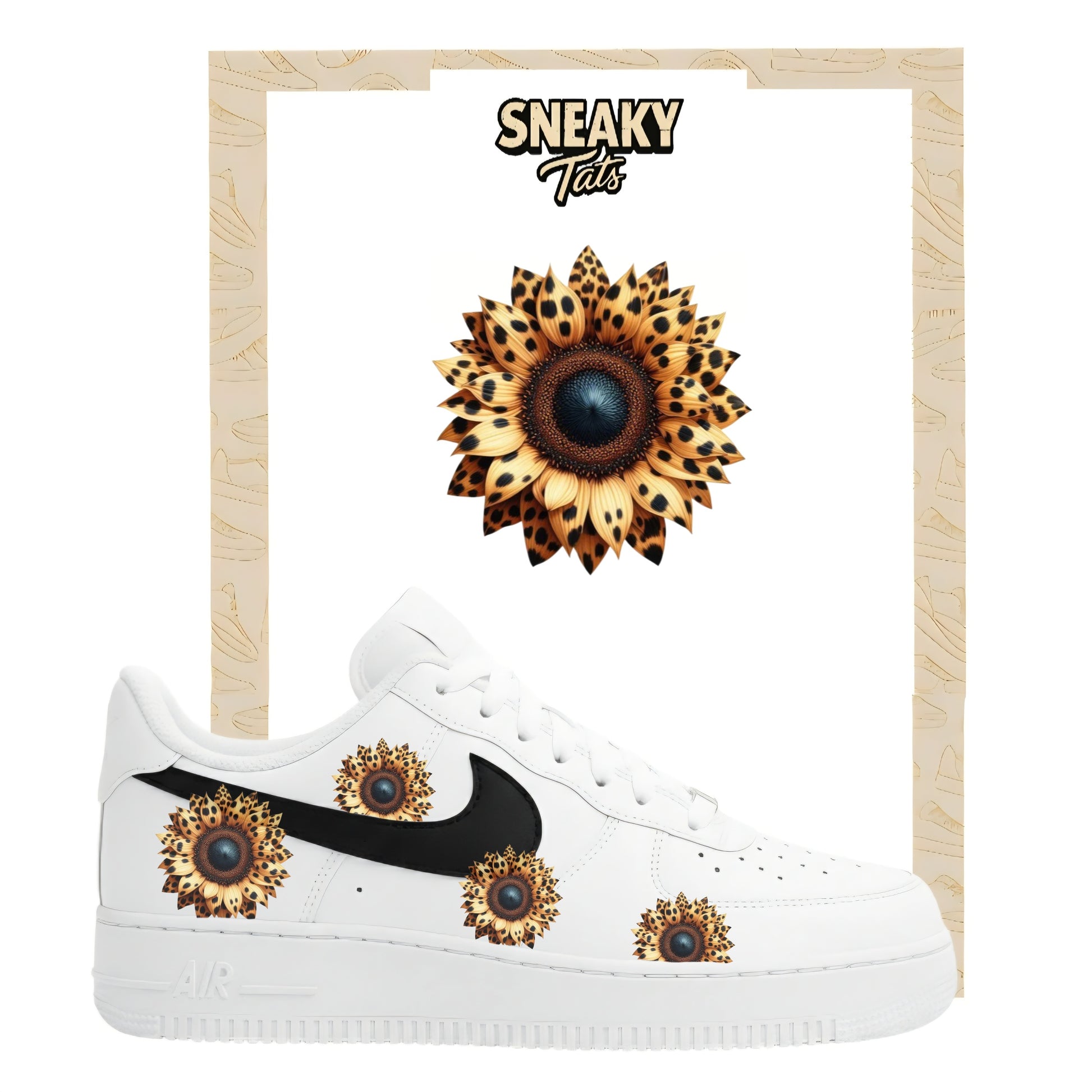 Sneakerfolien für Custom Sneaker Nike Air force 1 und Jordan Tiger Blumen