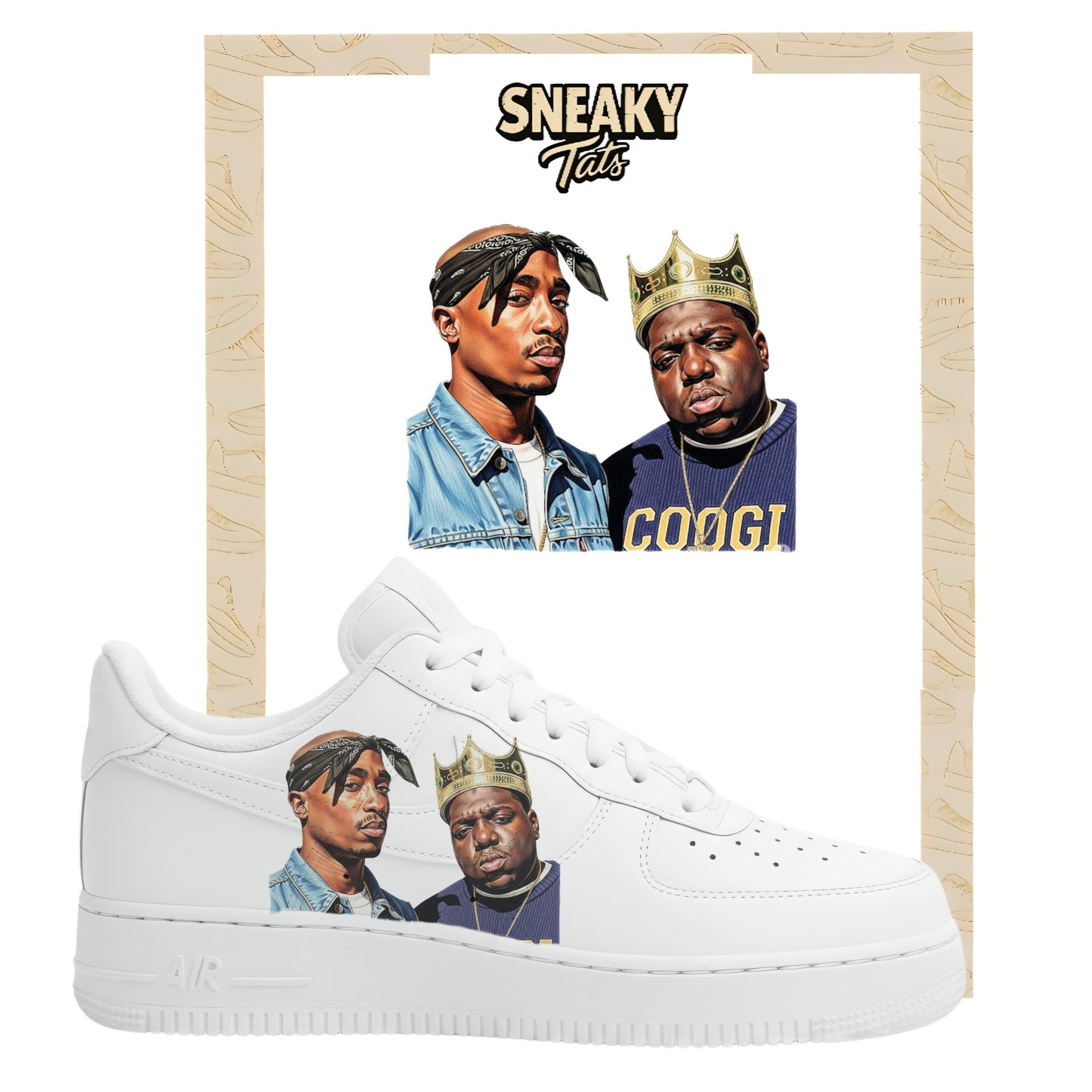 Sneakerfolien für Nike Air force 1 und Jordan Tupac und Biggie