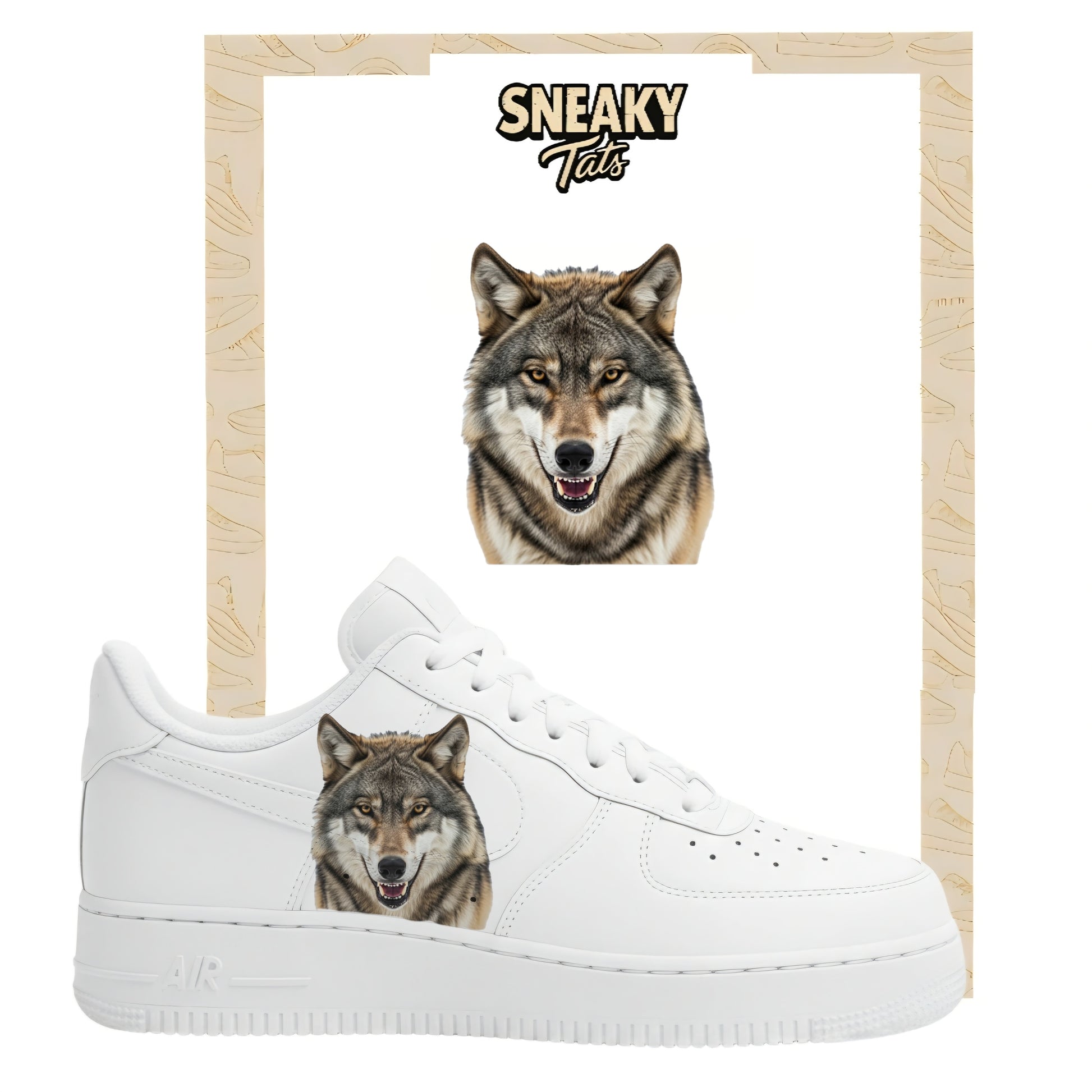 Bügelfolie für Nike Air force 1 und Jordan Wolf