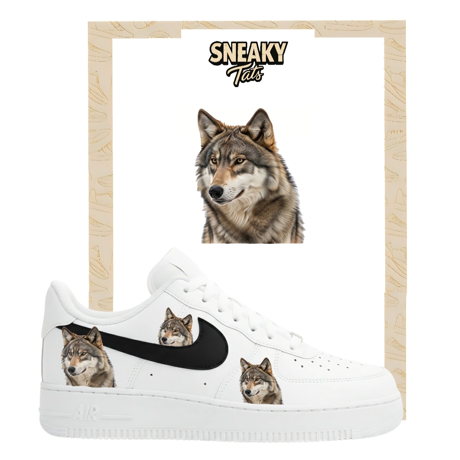 Bügelfolie für Nike Air force 1 und Jordan Wolf