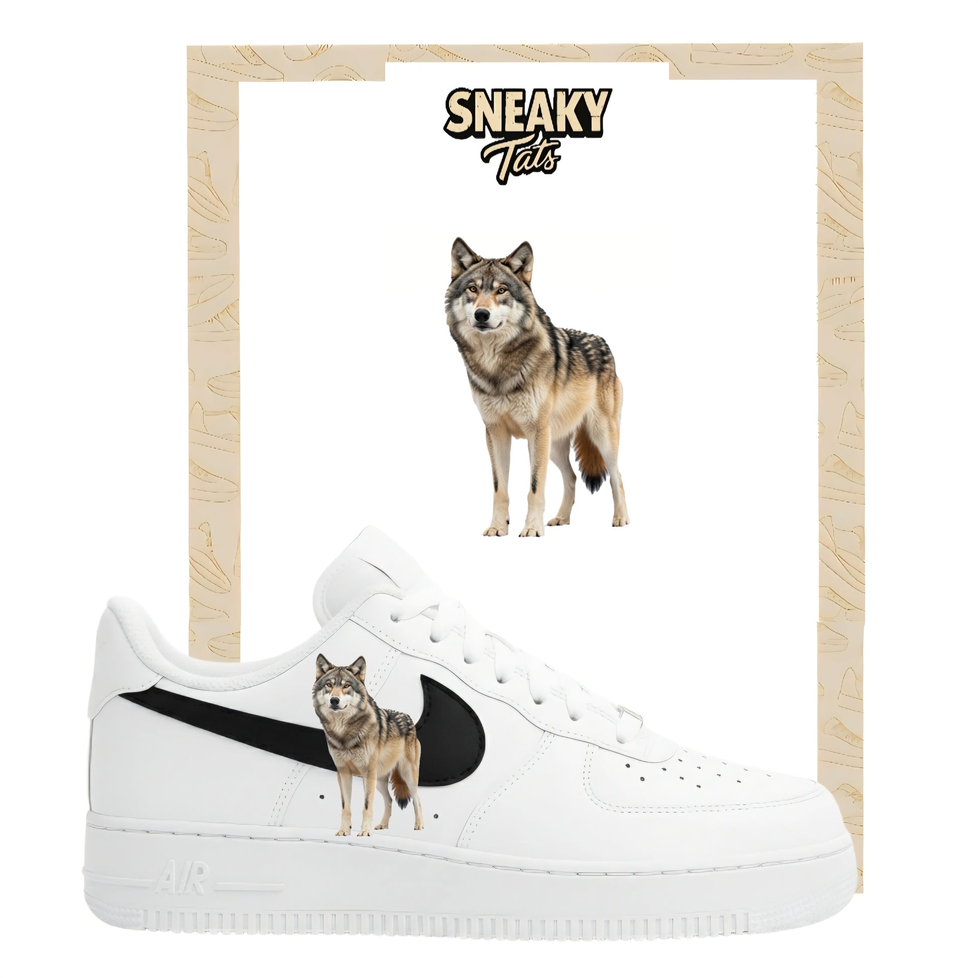 Bügelfolie für Nike Air force 1 und Jordan  Wolf