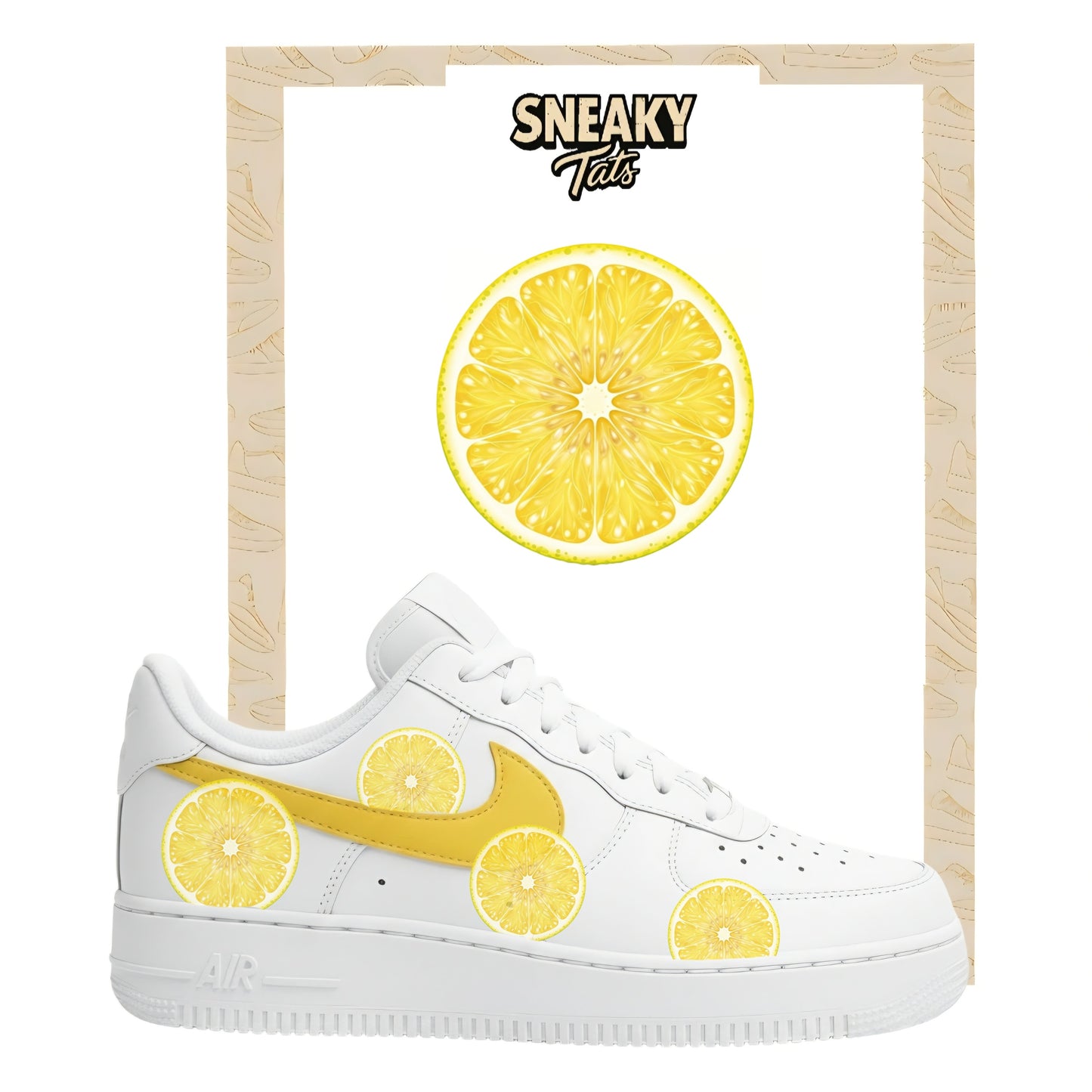 Sneakerfolien für Nike Air force 1 und Jordan Zitronenscheibe