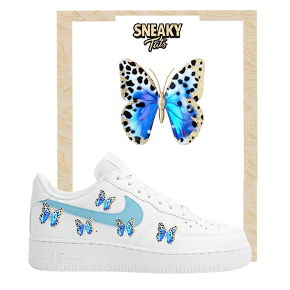 Sneakerfolien für Nike Air force 1 und Jordan Schmetterlinge blaue