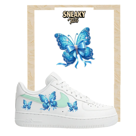 Sneakerfolien für Nike Air force 1 und Jordan Schmetterlinge blaue