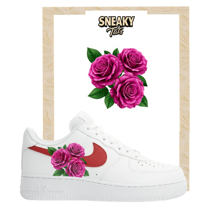 Sneakerfolien für Custom Sneaker Nike Air force 1 und Jordan lila Blume