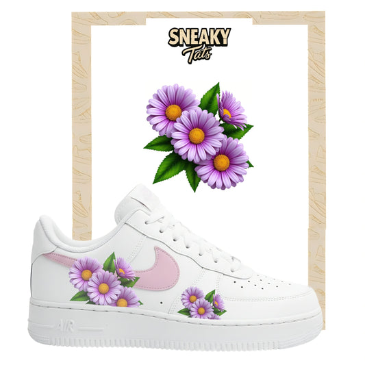 Sneakerfolien für Custom Sneaker Nike Air force 1 und Jordan Gänseblümchen