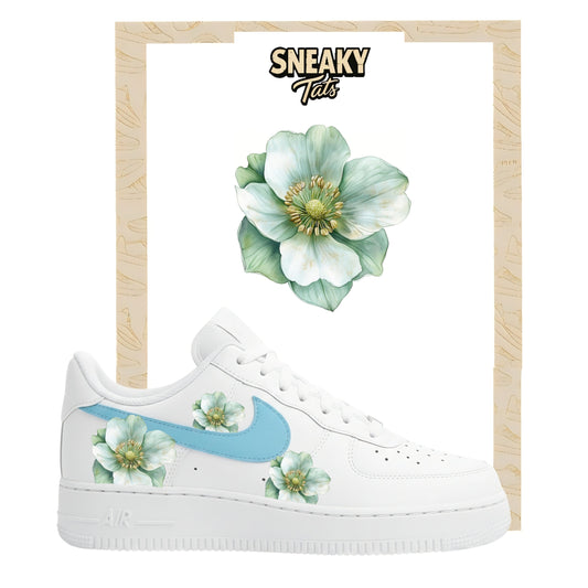 Sneakerfolien für Custom Sneaker Nike Air force 1 und Jordan mint Blume