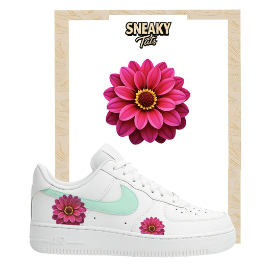 Sneakerfolien für Custom Sneaker Nike Air force 1 und Jordan pinke Dahlie