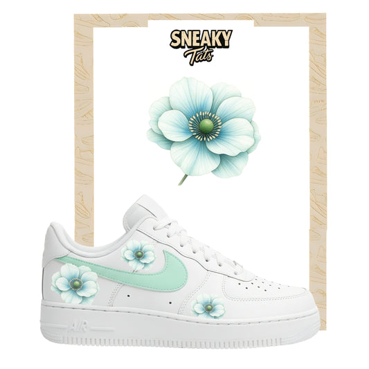 Sneakerfolien für Custom Sneaker Nike Air force 1 und Jordan türkis Rose