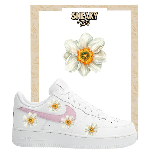 Sneakerfolien für Custom Sneaker Nike Air force 1 und Jordan weiße Narzisse