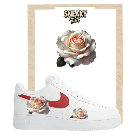 Sneakerfolien für Custom Sneaker Nike Air force 1 und Jordan weiße Rose