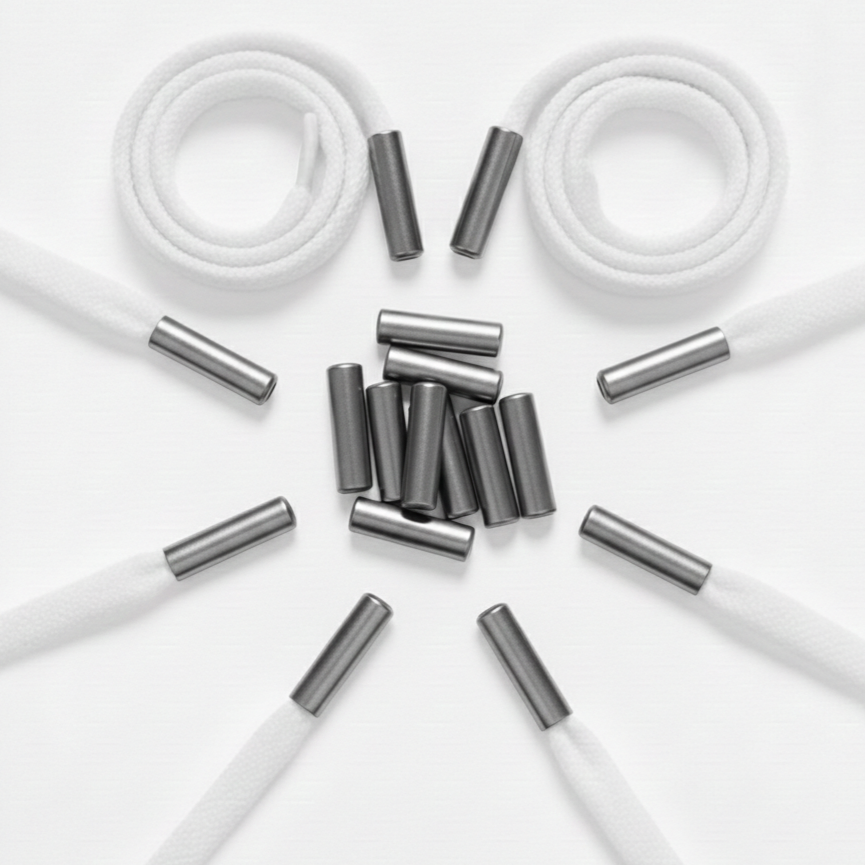 Lace Aglets silber matt