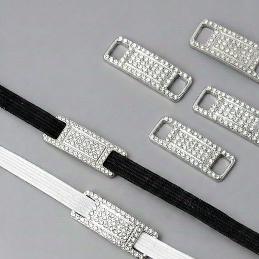 Lace Tags silber Strass