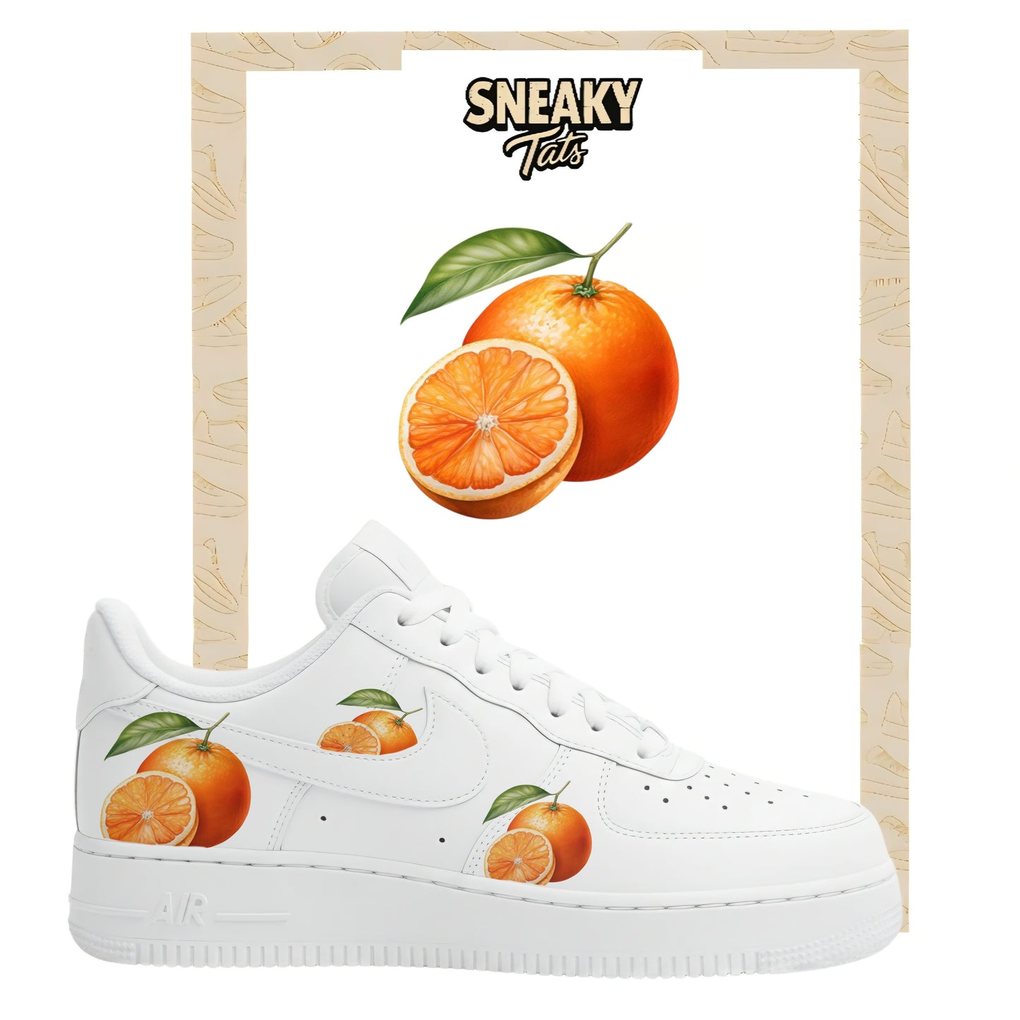 Sneakerfolien für Nike Air force 1 und Jordan Orange