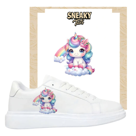 Einhorn Bügelmotiv für Kinderschuhe von sneaktytats