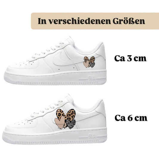 herz mit leopardmuster von sneakytats für customer und sneakerfans