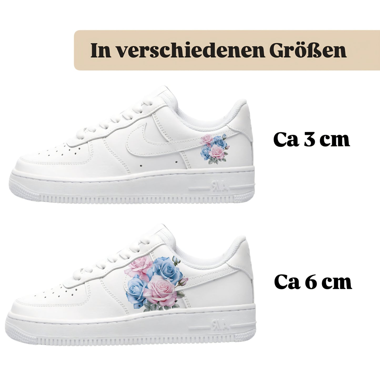 Blaue-rosane Rosen zum aufbügeln für alle schuhe