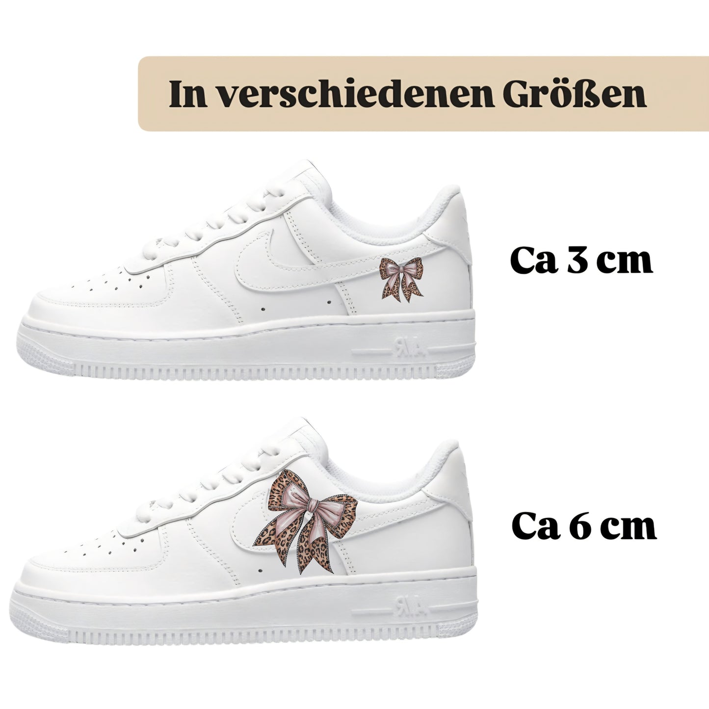 schleifen mit tigermuster rosa bügelfolie designe deine eigenen schuhe