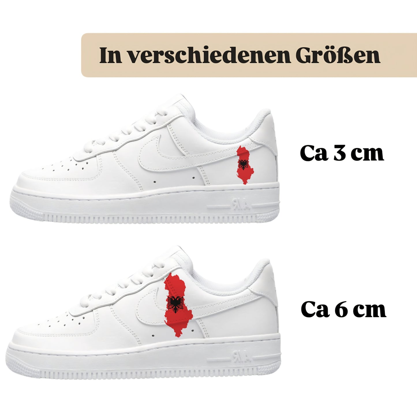 Land Albanien Motiv zum Selbstgestalten für alle Sneaker 