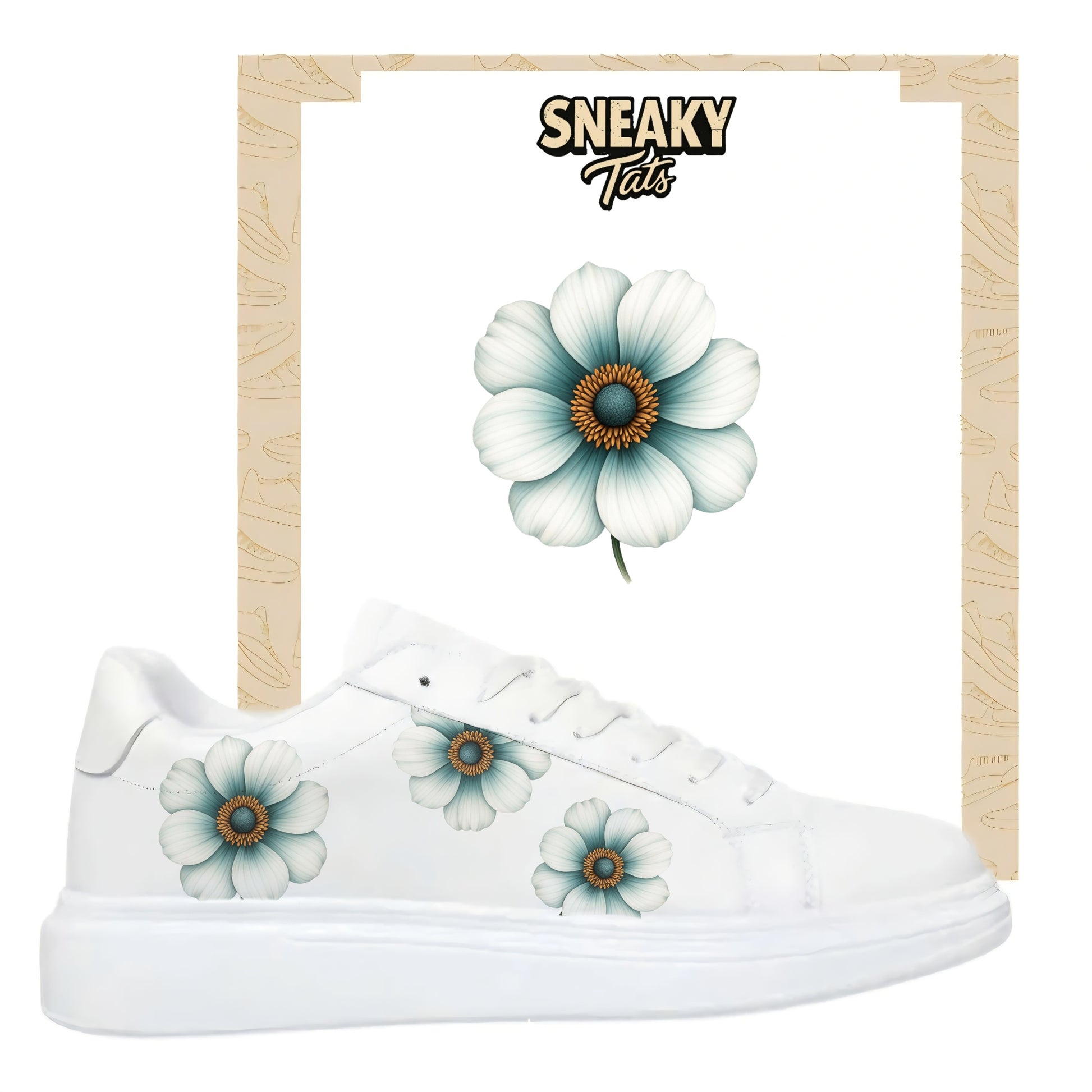 Bügelfolien für alle Schuhe zum selber personalisieren custom Sneaker Anemone