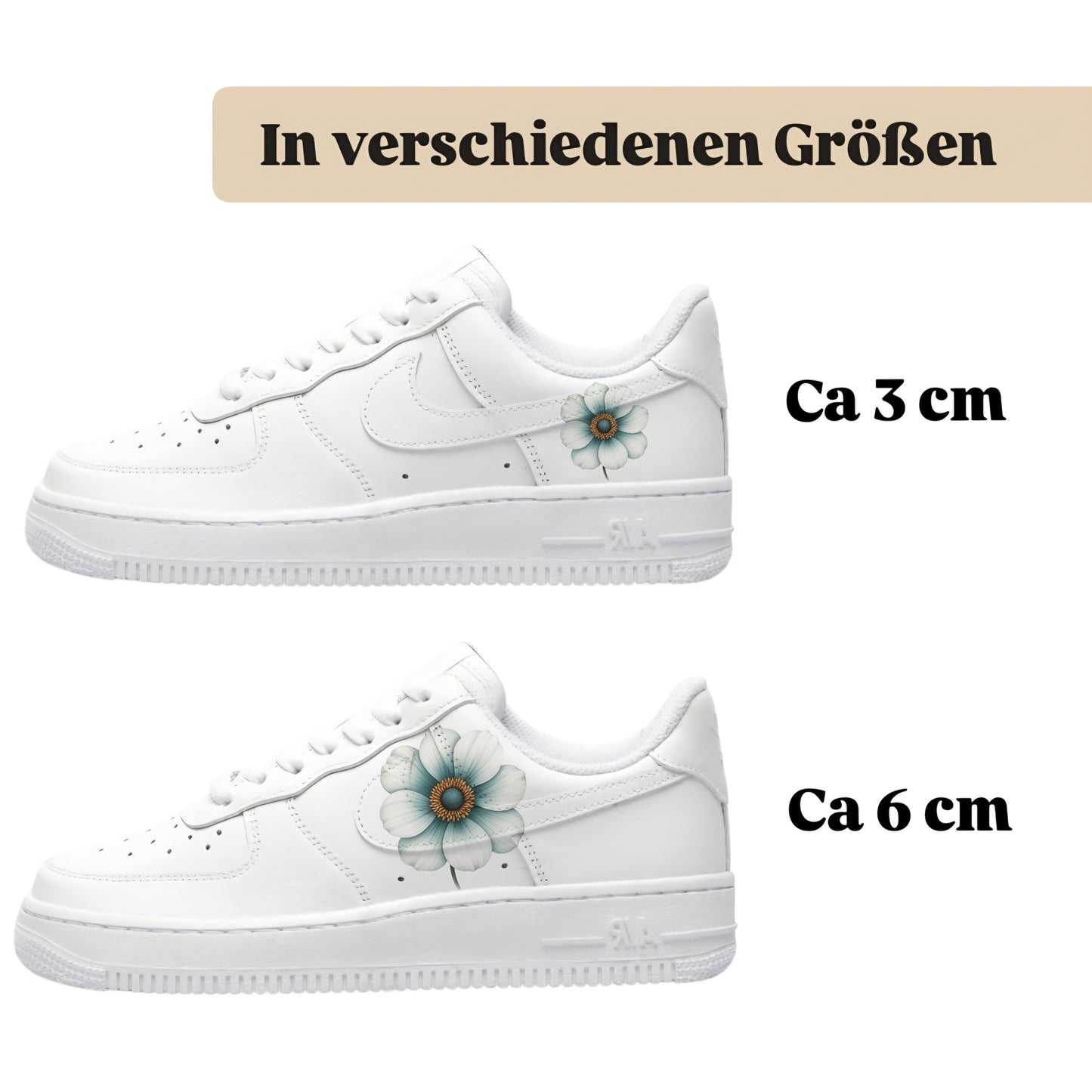 Bügelfolien für alle Schuhe zum selber personalisieren custom Sneaker Anemone