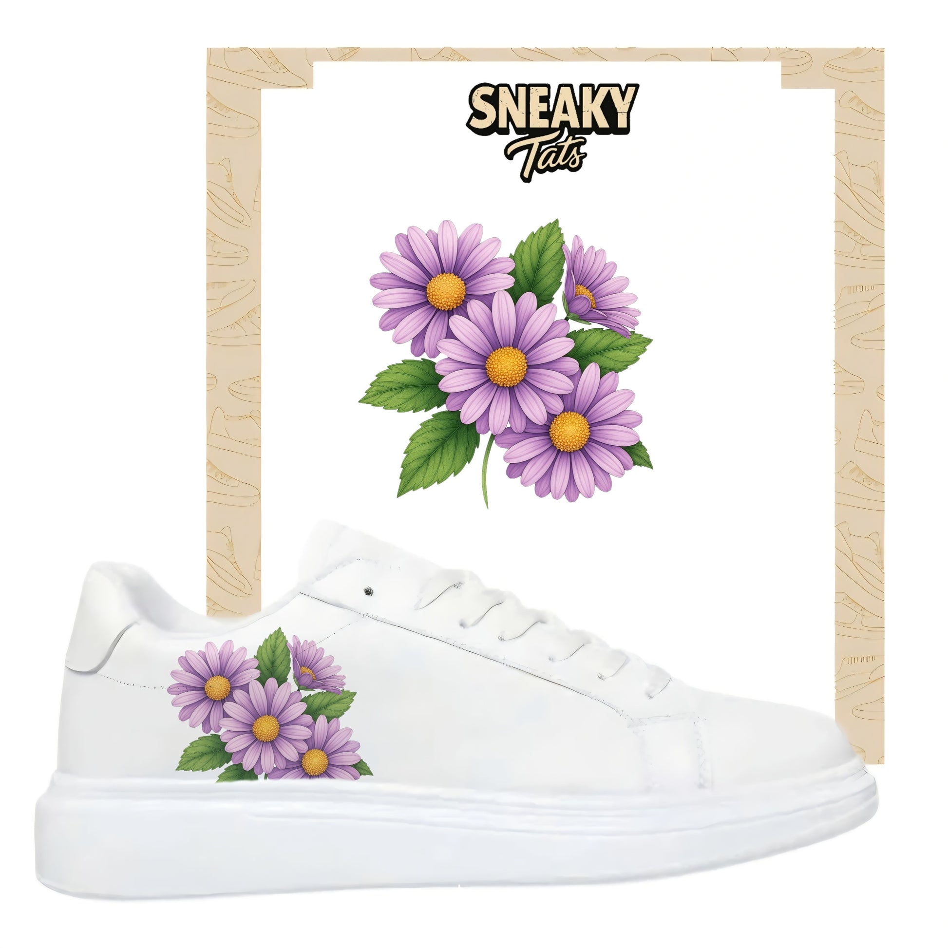 Bügelfolien für alle Schuhe zum selber personalisieren custom Sneaker Margerite