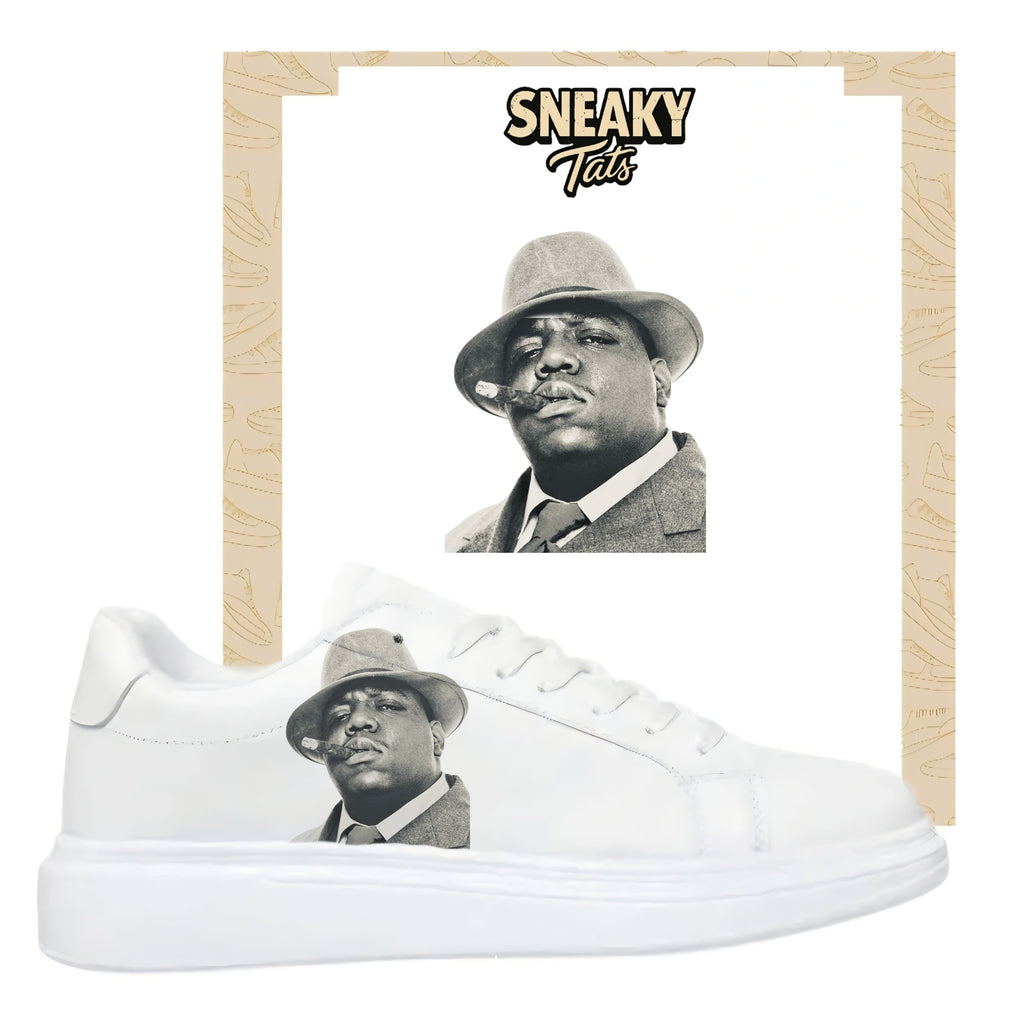 Bügelbilder für mehrere Sneakerarten Nike Puma Adidas Badelatschen Design Biggie 