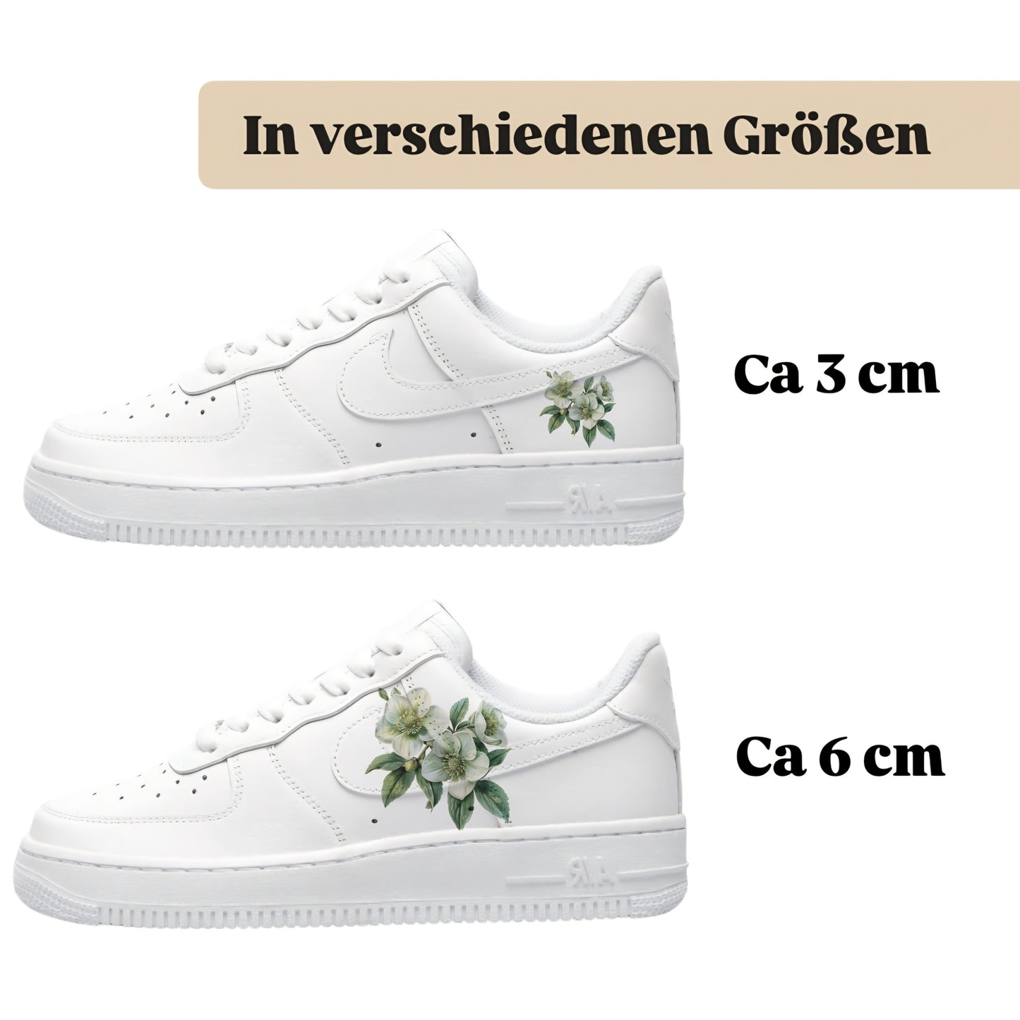 Sneakerfolien einzigartig und neu für mehrere Schuharten Nike Adidas Puma Blumen