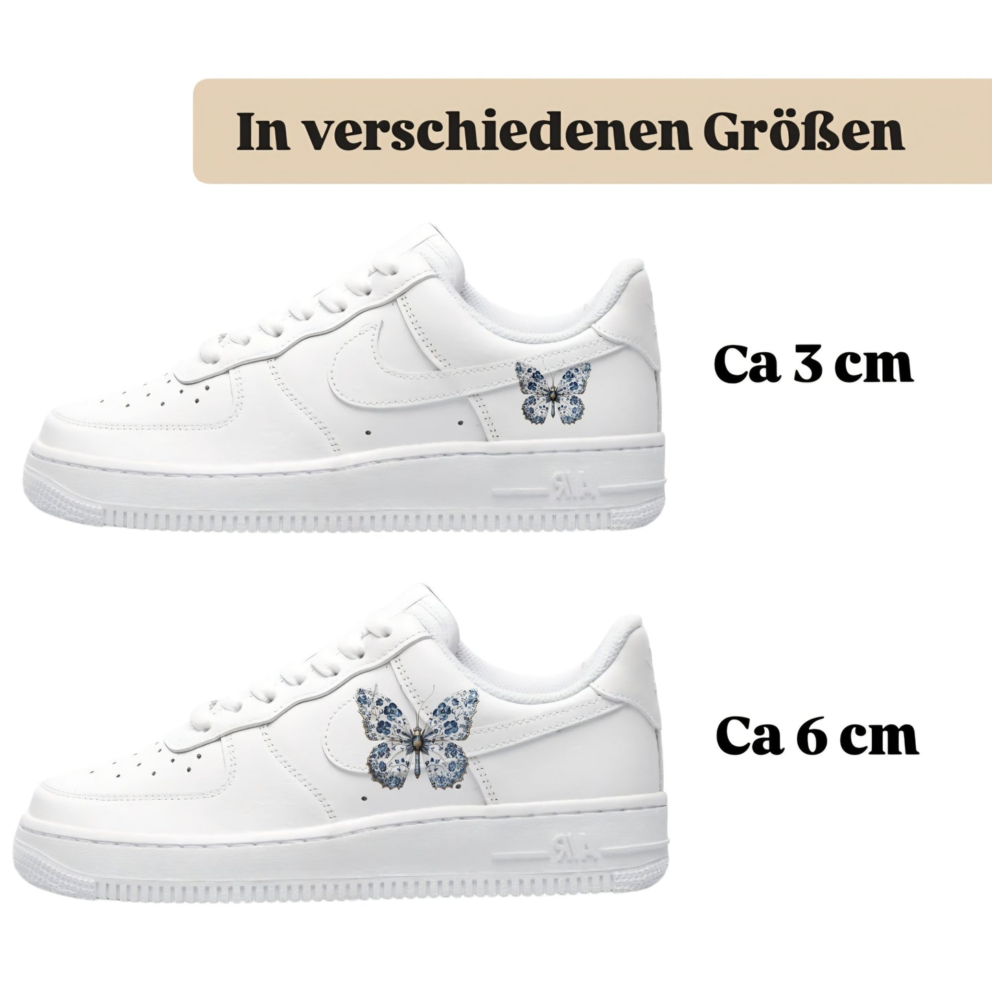 Sneakerfolien für verschiedene SchuheNike Adidas Puma Blumen Schmetterlinge