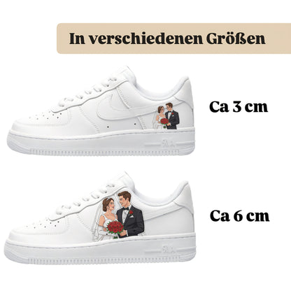 Bügelbild für alle Schuhe zum selber gestalten custom Sneaker wedding Braut