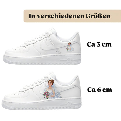 Bügelbild für alle Schuhe zum selber gestalten custom Sneaker wedding Braut