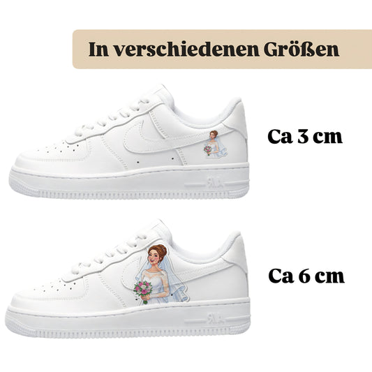 Bügelbild für alle Schuhe zum selber gestalten custom Sneaker wedding Braut